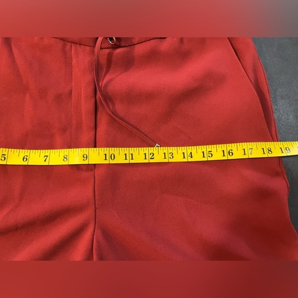 H&M Womens Rusty Red Straight High Waist Dress Pants Carrier Office Size 6 - Picture 8 of 11